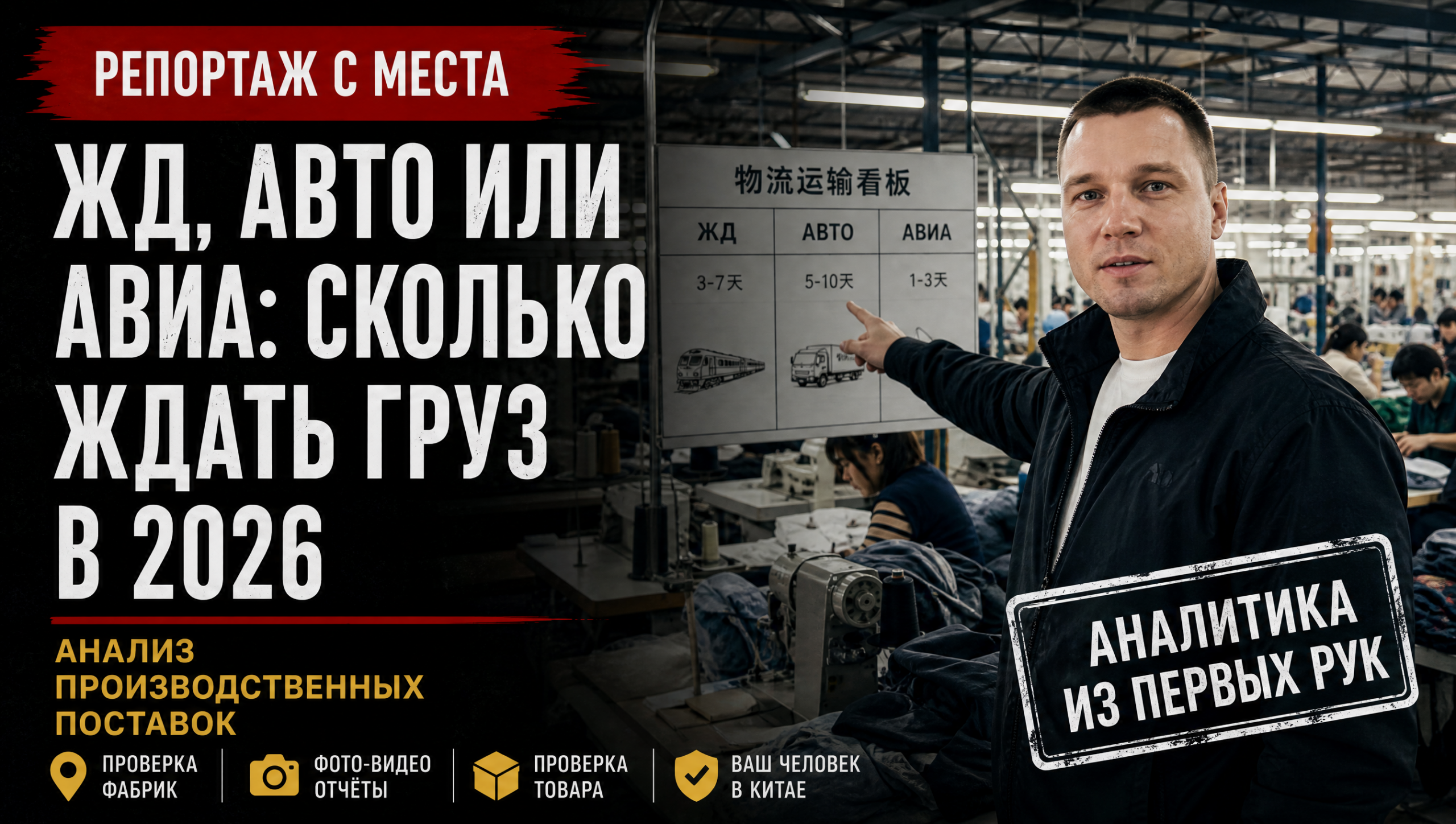 Транспортировка товаров из Китая в Россию в 2026 году: автомобильный, железнодорожный и авиационный способы доставки