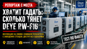 Аккумулятор DEYE RW-F16 на 16 кВт·ч – обзор ёмкости и возможной отдачи энергии